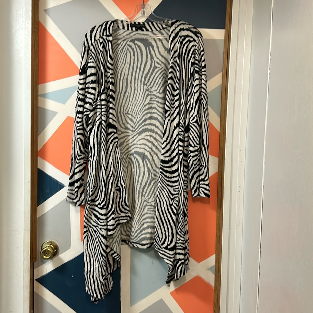 Women’s zebra print cardigan